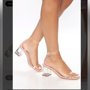 Brand New Fashion Nova Glass Mid Heels